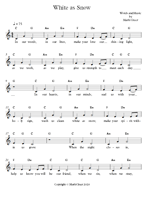 White as Snow – Mark Greer